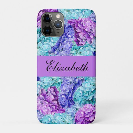 Wunderschöne Hydrangea-Blüten, personalisierbar Case-Mate iPhone Hülle (Rückseite)