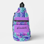 Wunderschöne Hydrangea-Blüten, personalisierbar Crossbody Bag (Vorderseite)