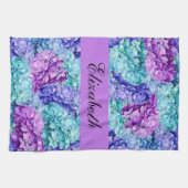 Wunderschöne Hydrangea-Blüten, personalisierbar Geschirrtuch (Horizontal)