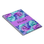 Wunderschöne Hydrangea-Blüten, personalisierbar Notizblock (Rechte Seite)