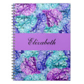Wunderschöne Hydrangea-Blüten, personalisierbar Notizblock (Vorderseite)
