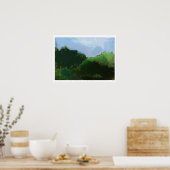 wunderschöne imaginäre Berge Poster (Küche)