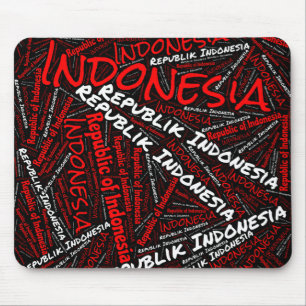 Wunderschöne indonesische Flaggenfarben Patriotic Mousepad