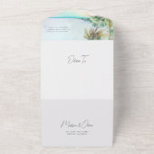 Wunderschöne Insel mit tropischen Palmen All In One Einladung (Außenbereich)