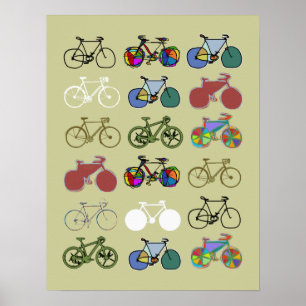 wunderschöne, inspirierte Biketour Poster