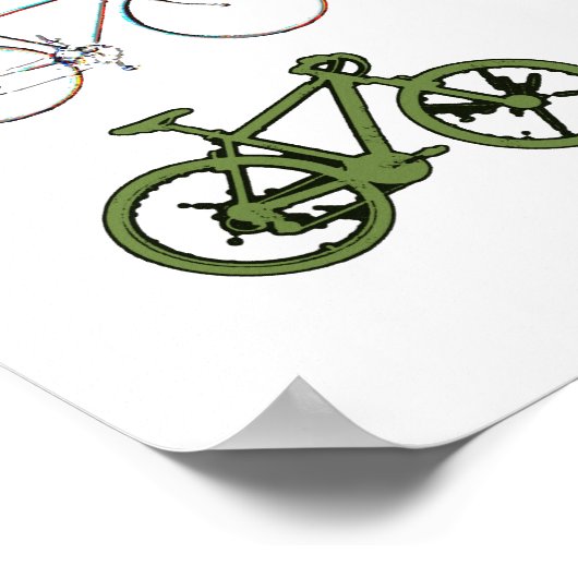 wunderschöne inspirierte Fahrraddekoration Poster (Ecke)