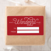 Wunderschöne Jahr Custom Holiday Geschenketiketten (Insitu)