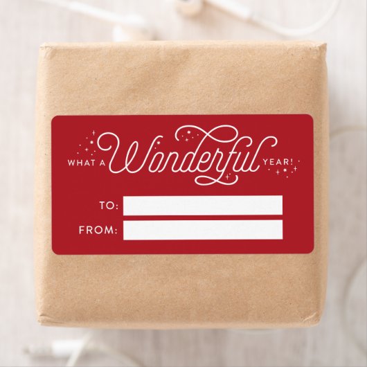 Wunderschöne Jahr Custom Holiday Geschenketiketten (Insitu)