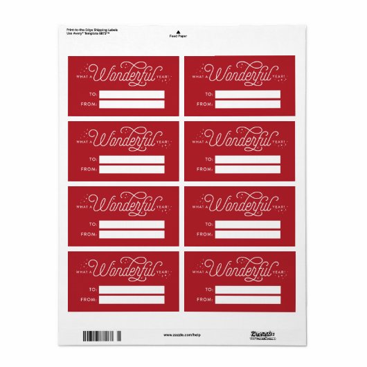 Wunderschöne Jahr Custom Holiday Geschenketiketten (Vorne)