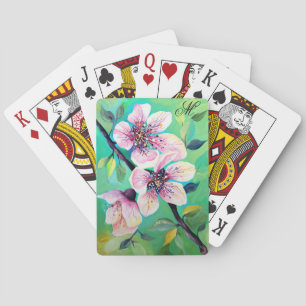 Wunderschöne japanische Kirschblüten-Kunstwerke Spielkarten