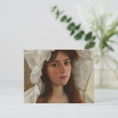 Wunderschöne junge Dame von Albert Lynch, Vintage Postkarte (Stehend Vorderseite)