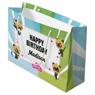 Wunderschöne Katze Noir Chibi Geburtstag Große Geschenktüte