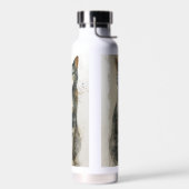 Wunderschöne Katzen-Wasserfarbenmalerei bunte Cali Trinkflasche (Links)