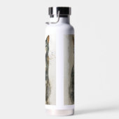 Wunderschöne Katzen-Wasserfarbenmalerei bunte Cali Trinkflasche (Rechts)