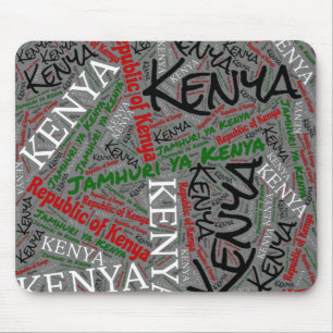 Wunderschöne Kenya Flag Farben Patriotic Mousepad