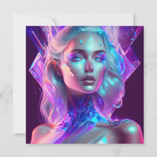 Wunderschöne KI-Kunst Schöne Eisige Glasähnliche F (Vorderseite)