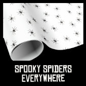 Wunderschöne kleine Spinnen über Halloween Geschenkpapier