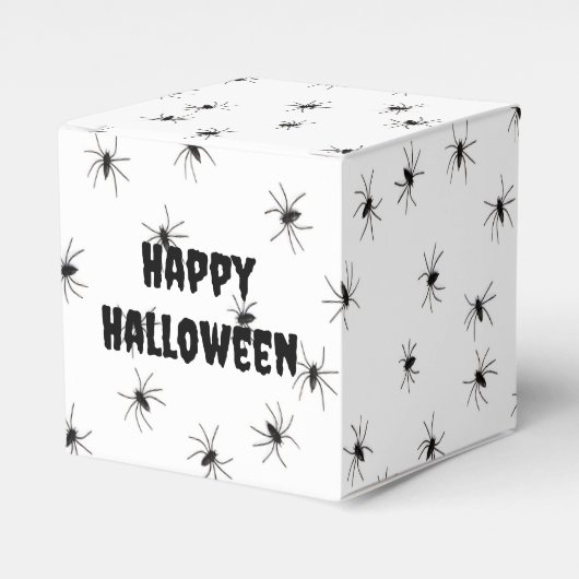Wunderschöne kleine Spinnen über Halloween Geschenkschachtel (Vorderseite)