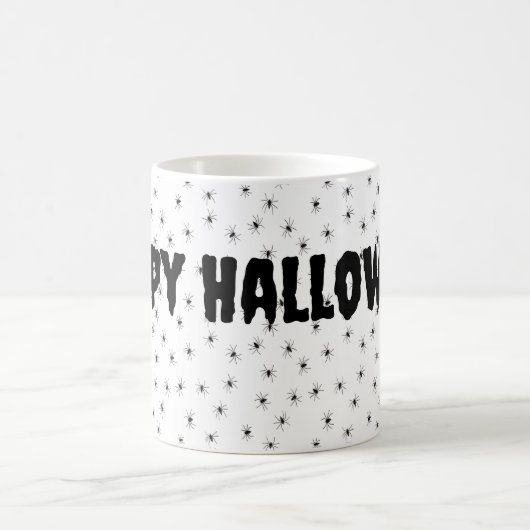 Wunderschöne kleine Spinnen über Halloween Kaffeetasse (Mittel)