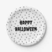 Wunderschöne kleine Spinnen über Halloween Pappteller (Vorderseite)