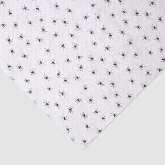 Wunderschöne kleine Spinnen über Halloween Seidenpapier (Detail)