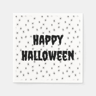 Wunderschöne kleine Spinnen über Halloween Serviette