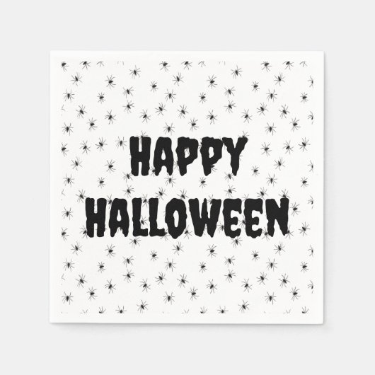 Wunderschöne kleine Spinnen über Halloween Serviette (Vorderseite)