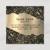 Wunderschöne Kristalle und Mineralien grün Quadratische Visitenkarte (Rückseite)