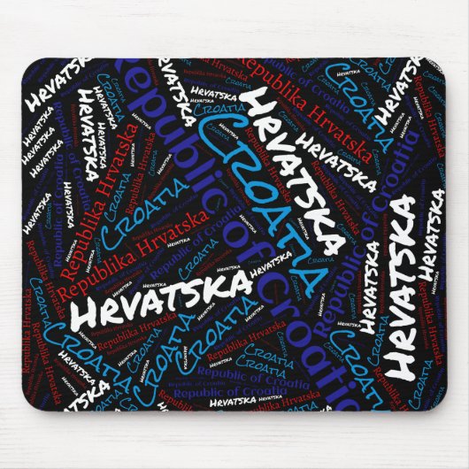 Wunderschöne kroatische Flaggenfarben Patriotic Mousepad (Vorne)