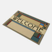 Wunderschöne, kühne Unterkunst & Handwerk Geometri Fußmatte (Schrägansicht)