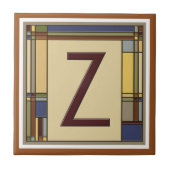 Wunderschöne Kunst & Handwerk Geometric Initial Z Fliese (Vorderseite)