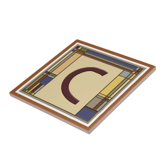 Wunderschöne Kunst & Handwerk Geometrische erste C Fliese (Seite)