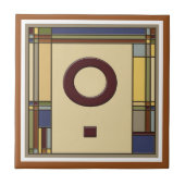 Wunderschöne Kunst & Handwerk Geometrische erste O Fliese (Vorderseite)