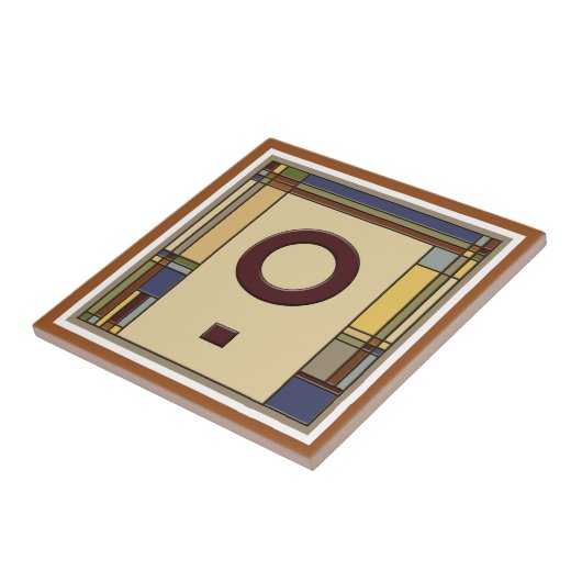 Wunderschöne Kunst & Handwerk Geometrische erste O Fliese (Seite)