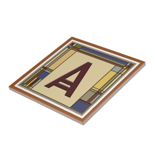 Wunderschöne Kunst & Handwerk Geometrische Initial Fliese (Seite)