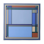 Wunderschöne Kunst & Handwerk Geometrische Muster Fliese (Vorderseite)