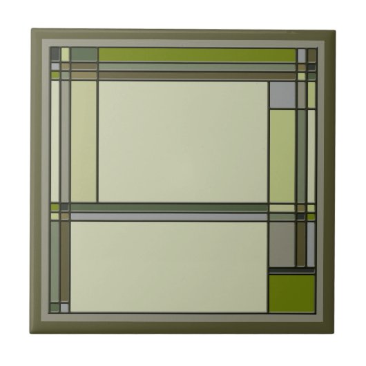 Wunderschöne Kunst & Handwerk Geometrisches Muster Fliese (Vorderseite)