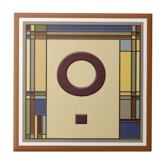 Wunderschöne Kunst und Handwerk Geometrische erste Fliese (Vorderseite)