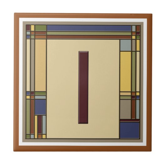 Wunderschöne Kunst und Handwerk Geometrische erste Fliese (Vorderseite)