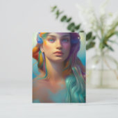 Wunderschöne Lady of the Sea a Mermaid Postcard Postkarte (Stehend Vorderseite)
