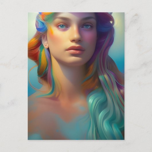 Wunderschöne Lady of the Sea a Mermaid Postcard Postkarte (Vorderseite)