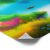 wunderschöne Landschaft mit Flussplakat Poster (Ecke)