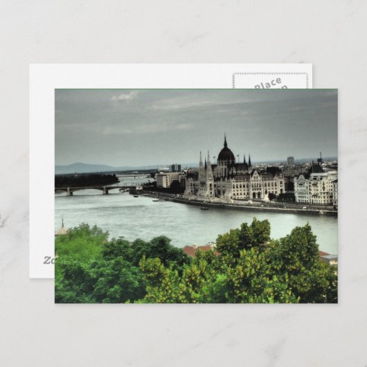wunderschöne Landschaftskarte aus Budapest Postkarte (Vorne/Hinten)