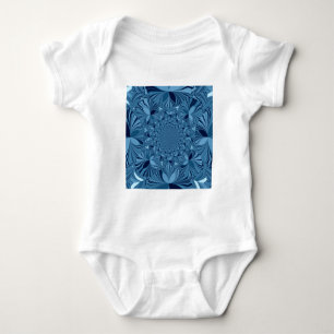 Wunderschöne Liebliche Irisierende Blaue Kaleidosk Baby Strampler