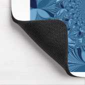 Wunderschöne liebliche irisierende blaue Kaleidosk Mousepad (Ecke)