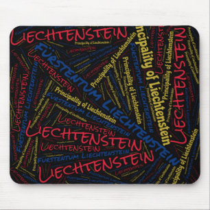Wunderschöne Liechtensteiner Flaggenfarben Patriot Mousepad