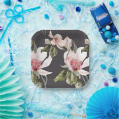 Wunderschöne magnolische Blume und Vögel Pappteller (Party)