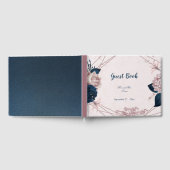 wunderschöne marineblaue und staubige Rose Blume b Gästebuch (Voll)