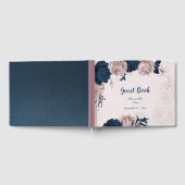 wunderschöne marineblaue und staubige Rose Blume b Gästebuch (Voll)
