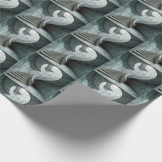 Wunderschöne Marmorspirale Geschenkpapier (Ecke)